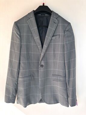 NWT JF Ferrar Plaid Suit Jacket Blazer Sport Coat Slim Fit Mens 38 REG $168